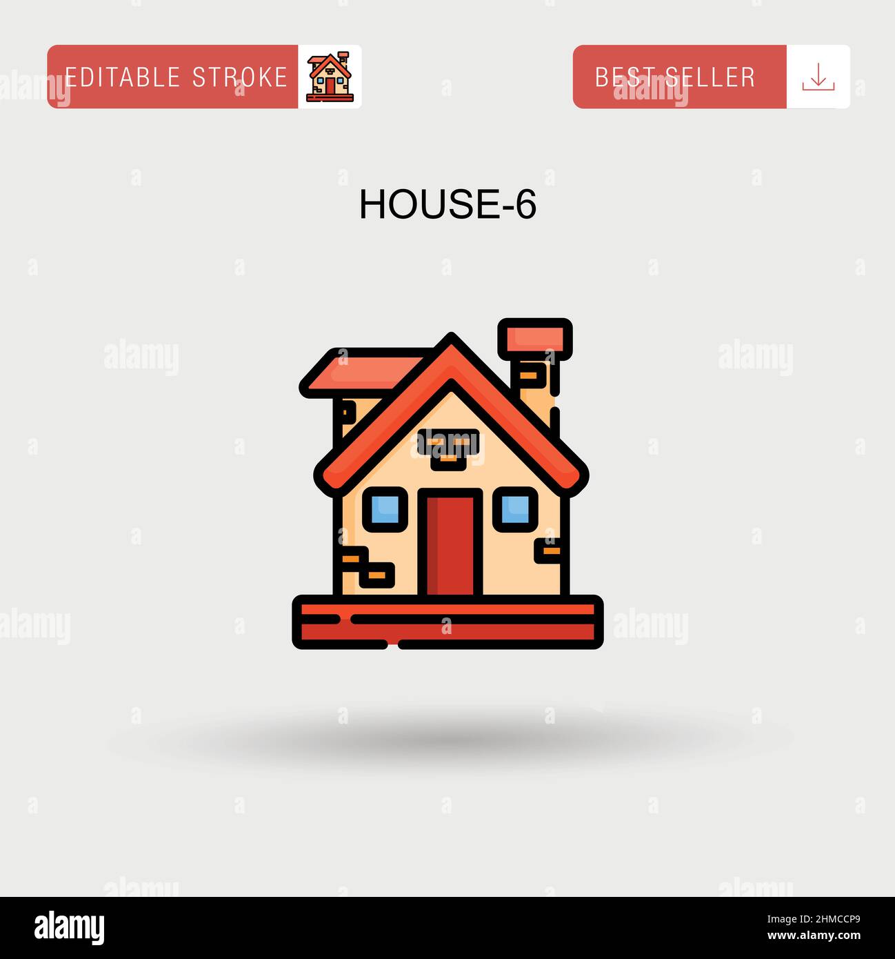 House-6 Simple vector icon Stock Vector Image & Art - Alamy