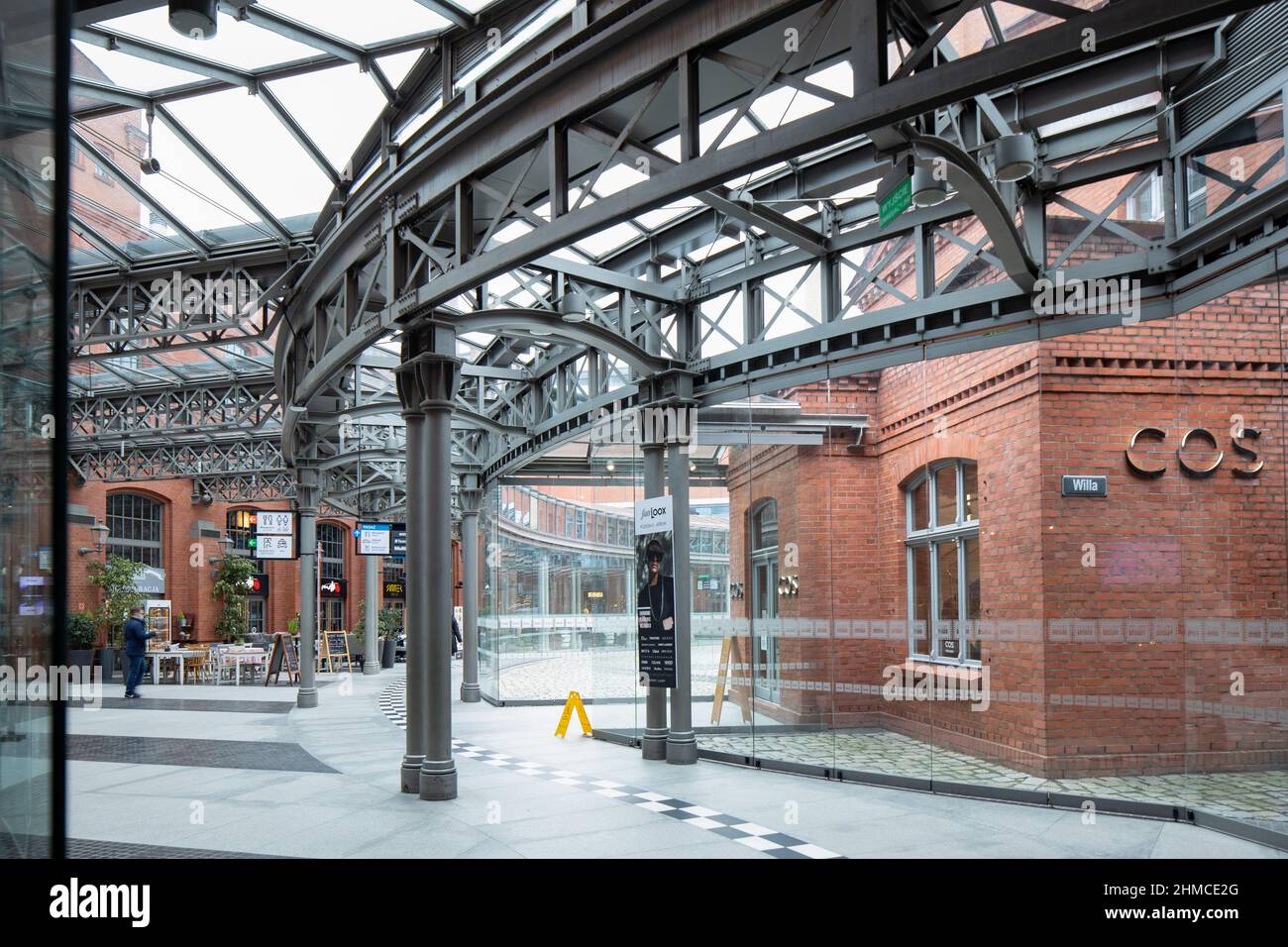 Poznan, Poland - Interiors of a shopping center Old Brewery (Stary Browar). Stock Photo