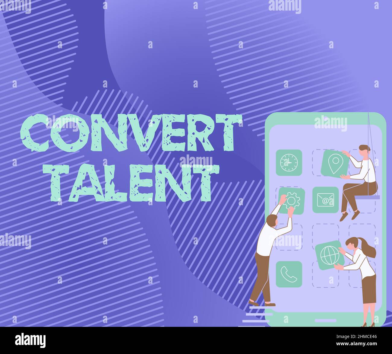 Hand writing sign Convert Talent. Conceptual photo to bring over from