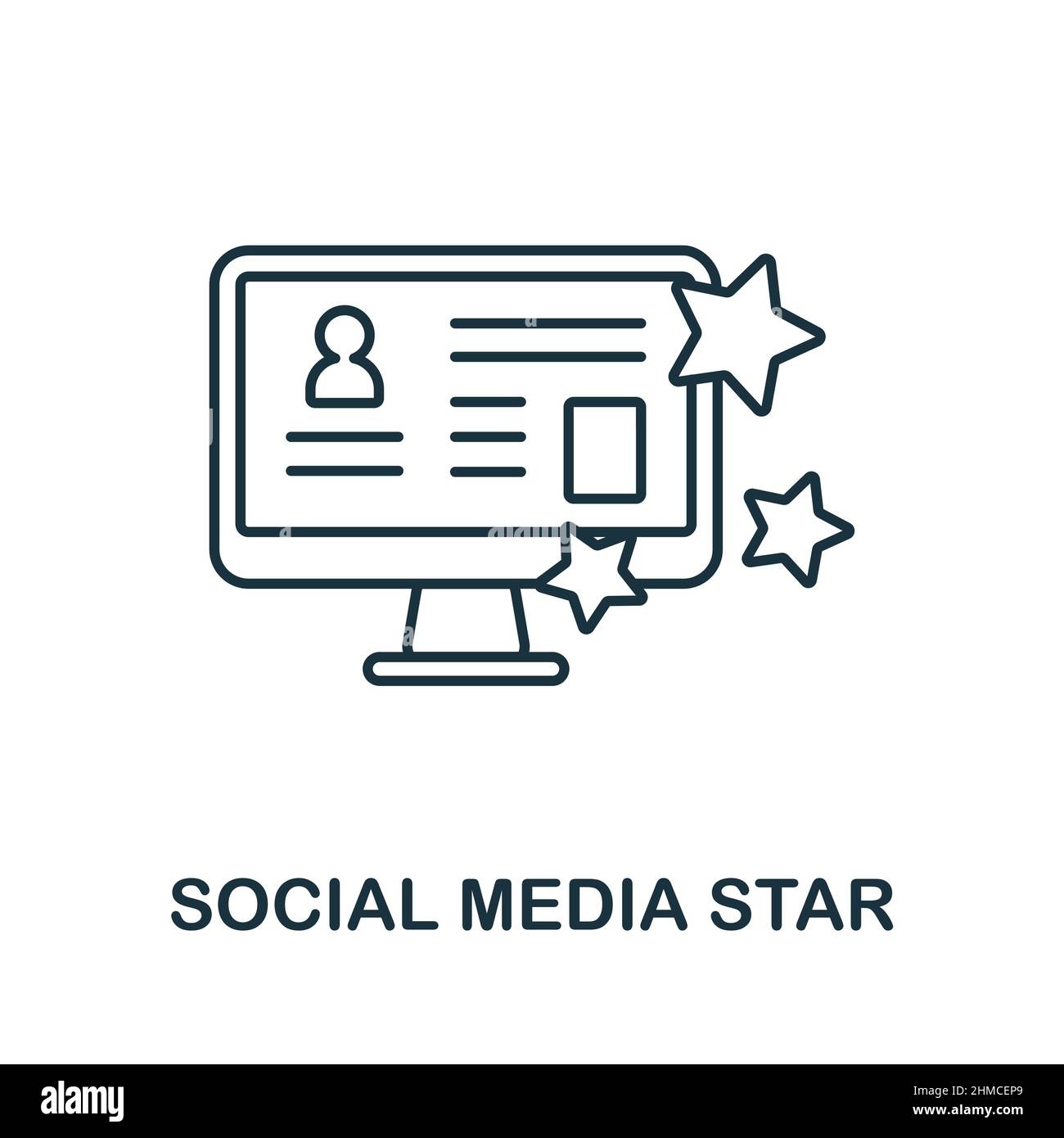 Social Media Star icon. Line element from social media marketing 