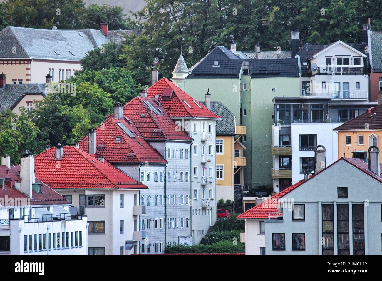 Stavanger Norwegian town with breathtaking landscapes beautiful fjords, mountains and long white beaches. Stock Photo