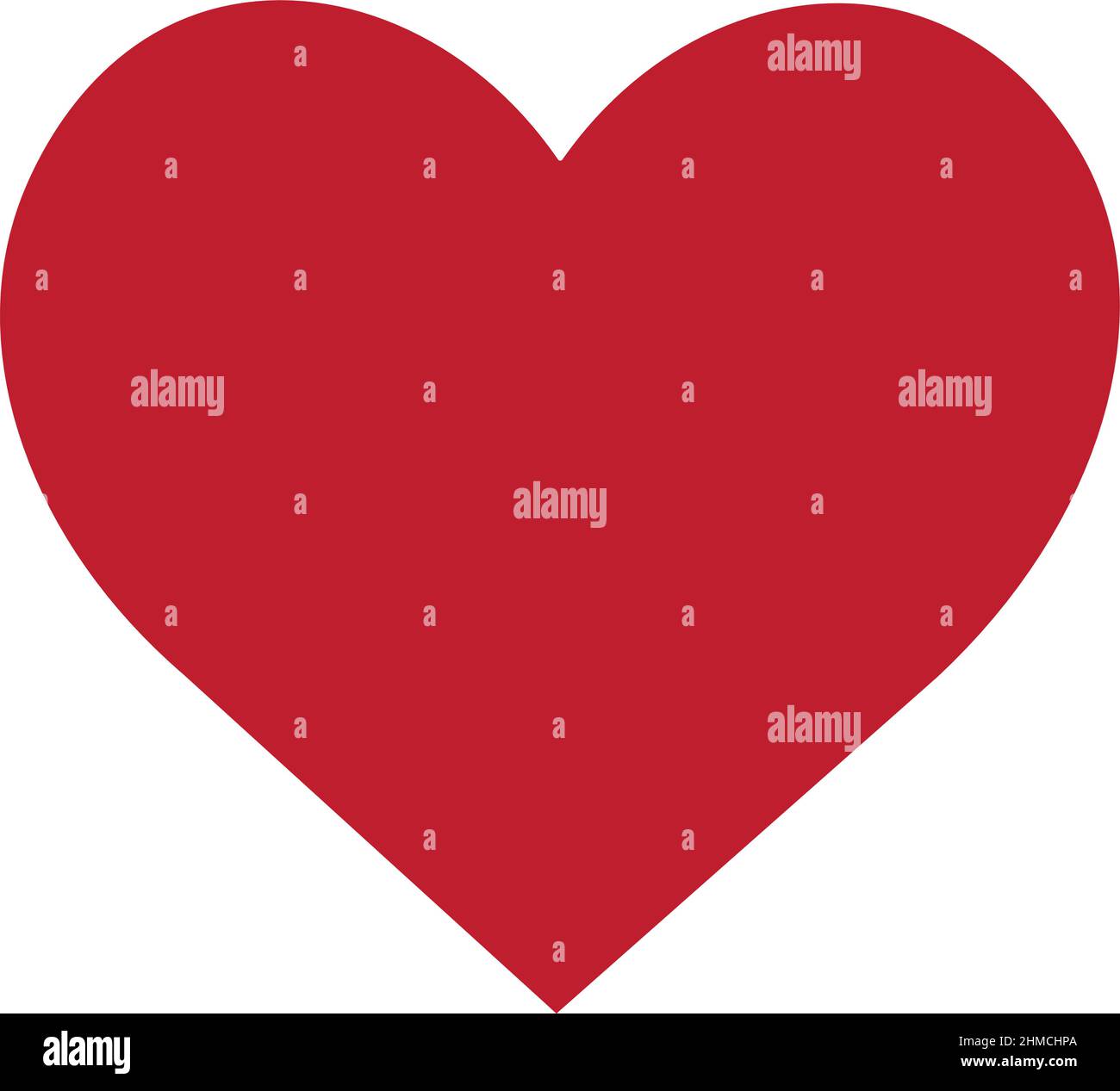 red heart on white background Stock Vector Image & Art Alamy