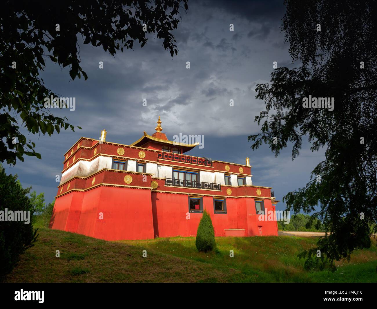 France. Puy-de-Dome (63) Biollet. The Bost buddhist monastery (DHAGPO ...