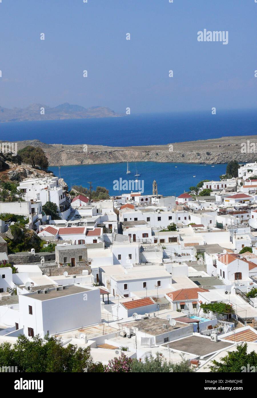 Lindos village, Rhodos island, Greece Stock Photo - Alamy