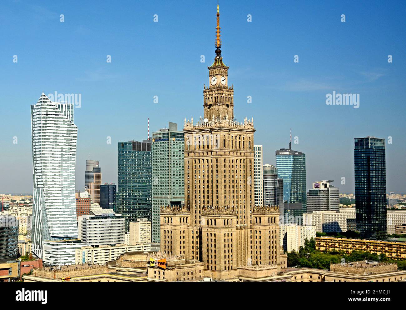 skyline, Warsaw, Poland Stock Photo