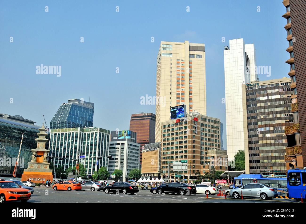 city hall square, Seoul, South Korea Stock Photo