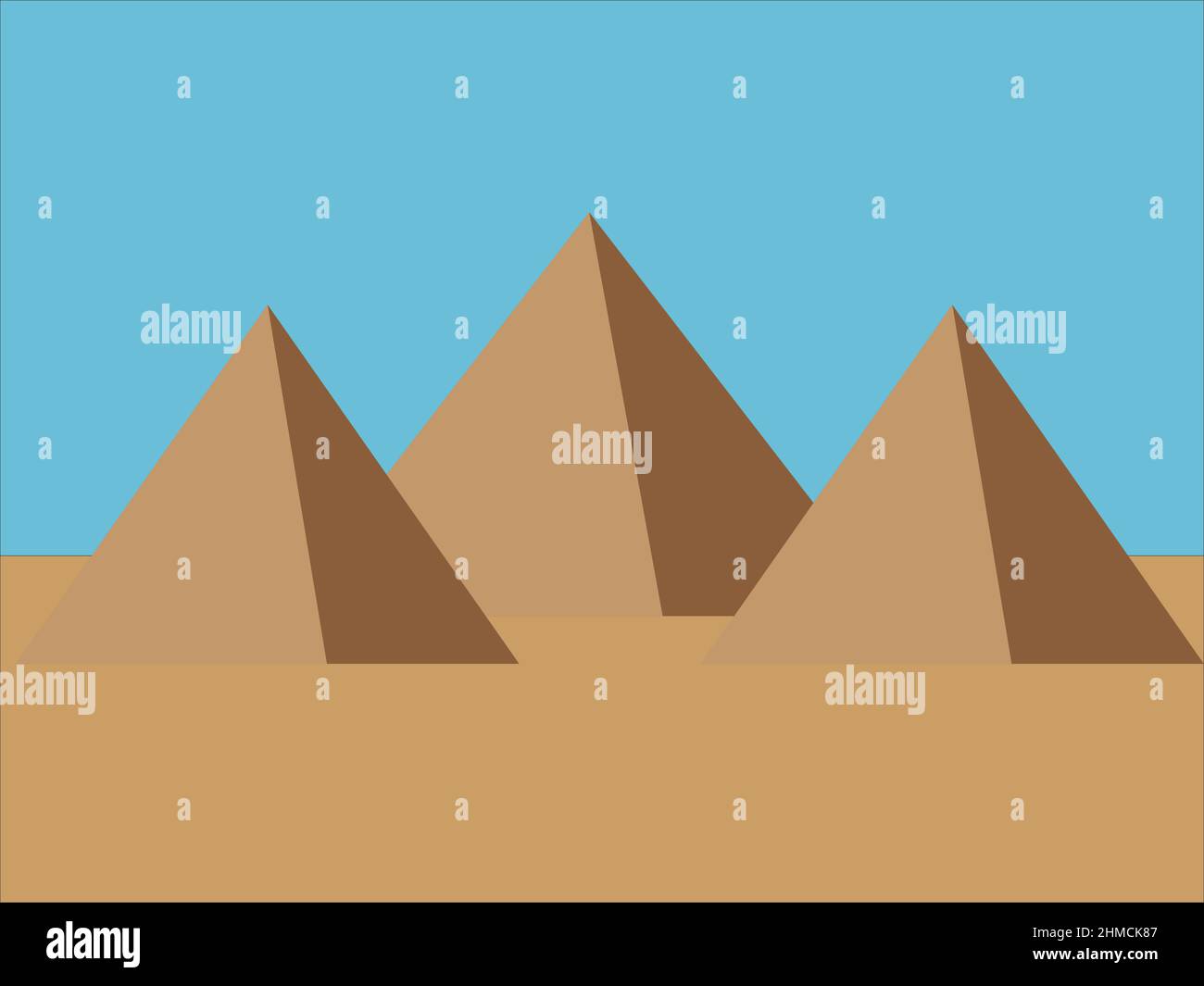 Pyramids of Gisa Vector Illustration Stock Vector