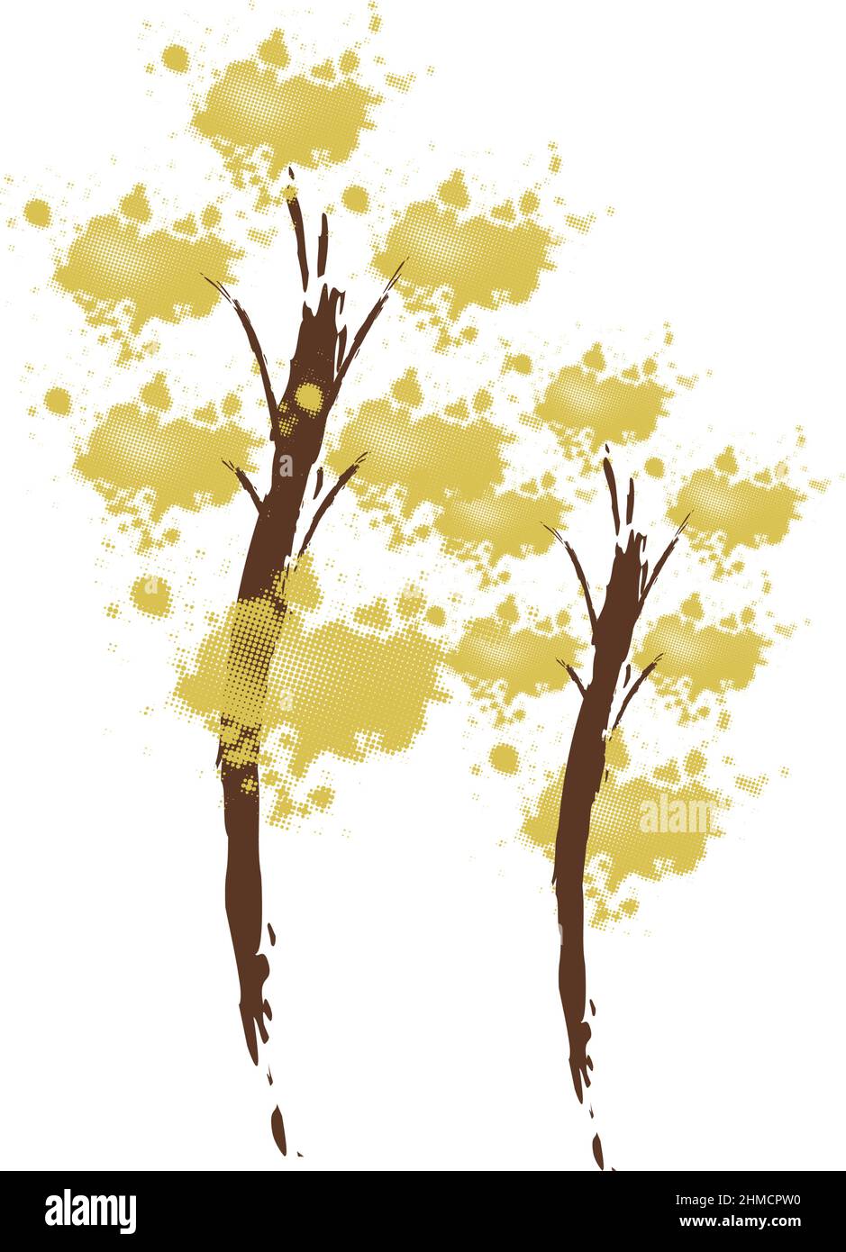 Watercolor tree. Gardening Illustration. Inspiring and dreamy. Tree