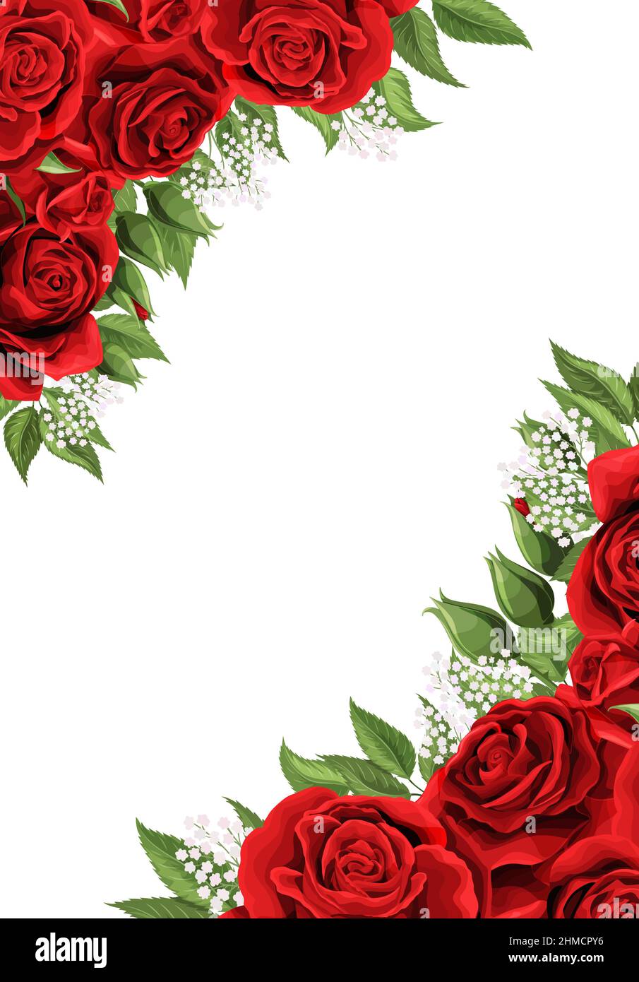 Funeral red rose oval frame with rest in peace Vector Image