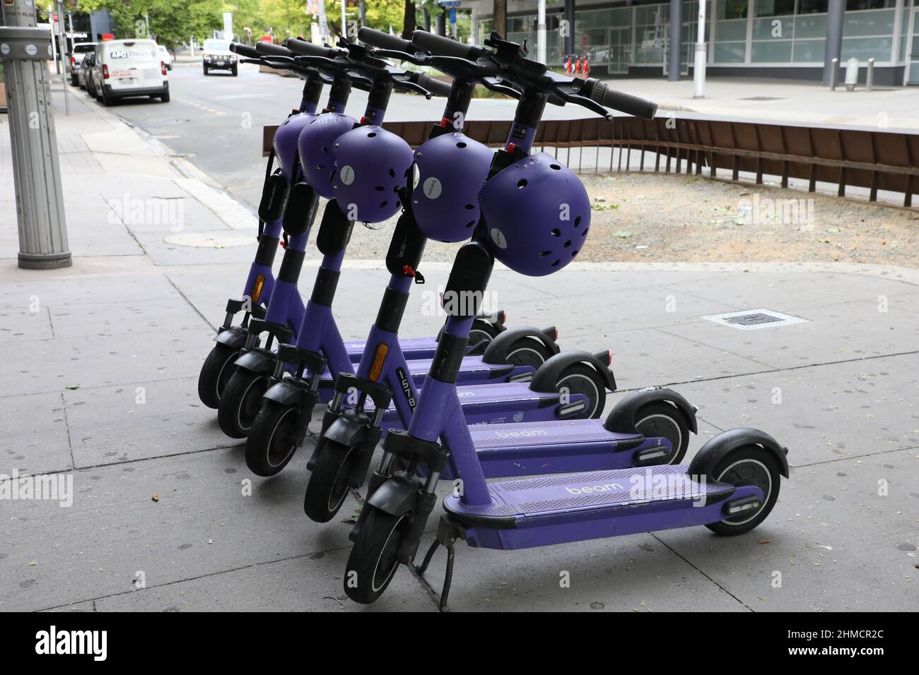 Beam escooters in Canberra, Australia Stock Photo Alamy