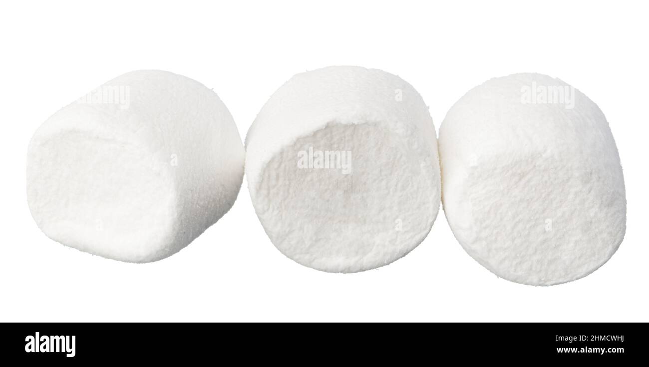 Heap of delicious marshmallows isolated on white background Stock Photo ...