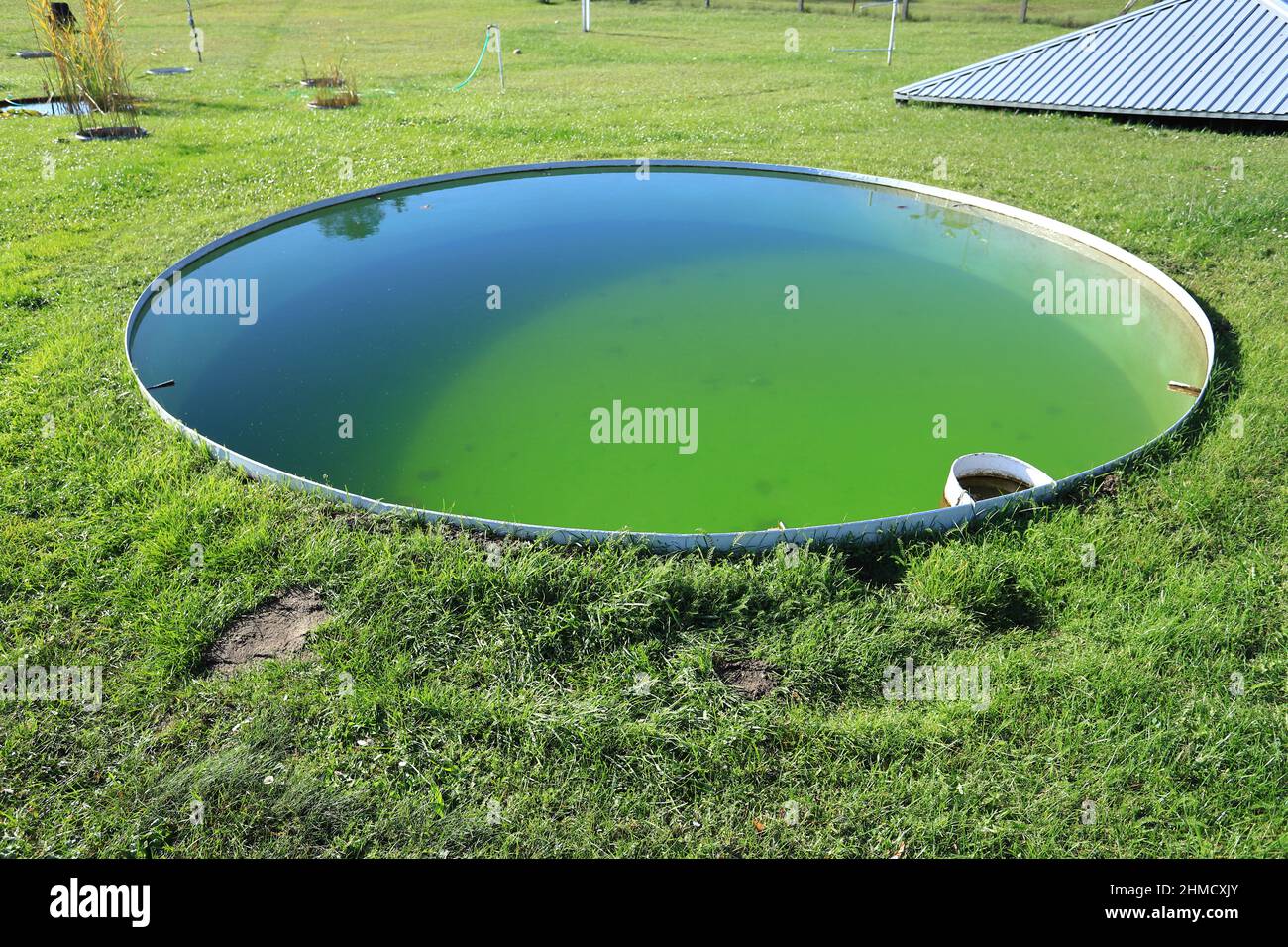 An evaporation pool used to measure evaporation from the surface of a