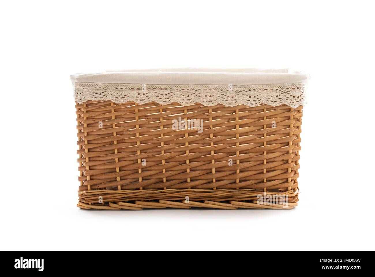 wicker basket for clothes Stock Photo Alamy
