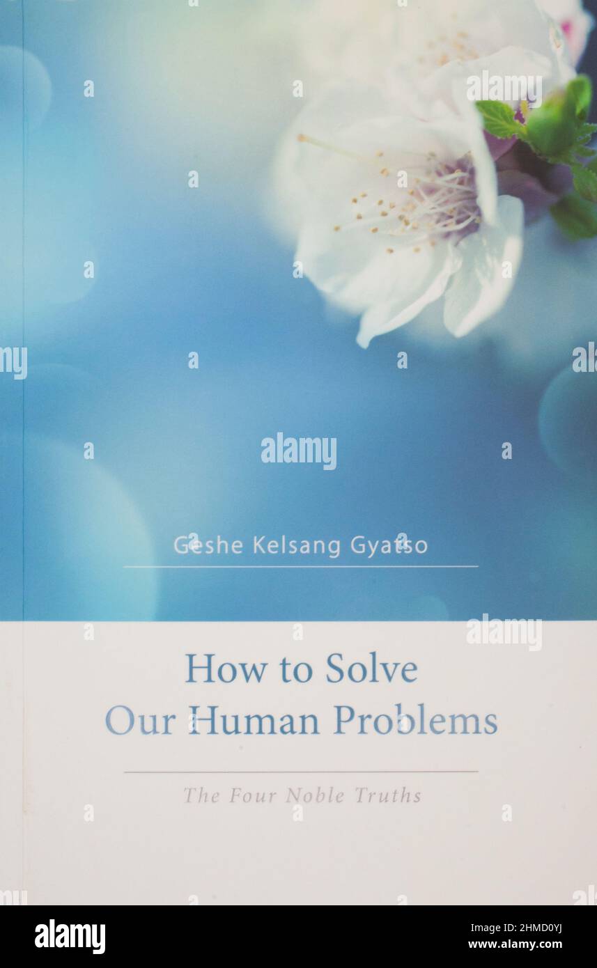 The book, How to solve our human problems by Geshe Kelsang Gyatso Stock Photo