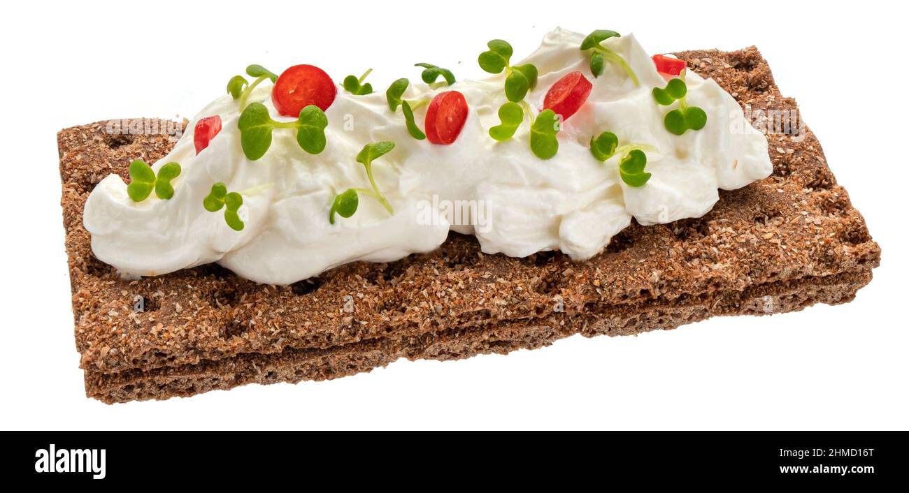 Rye crispbread isolated on white background  Stock Photo