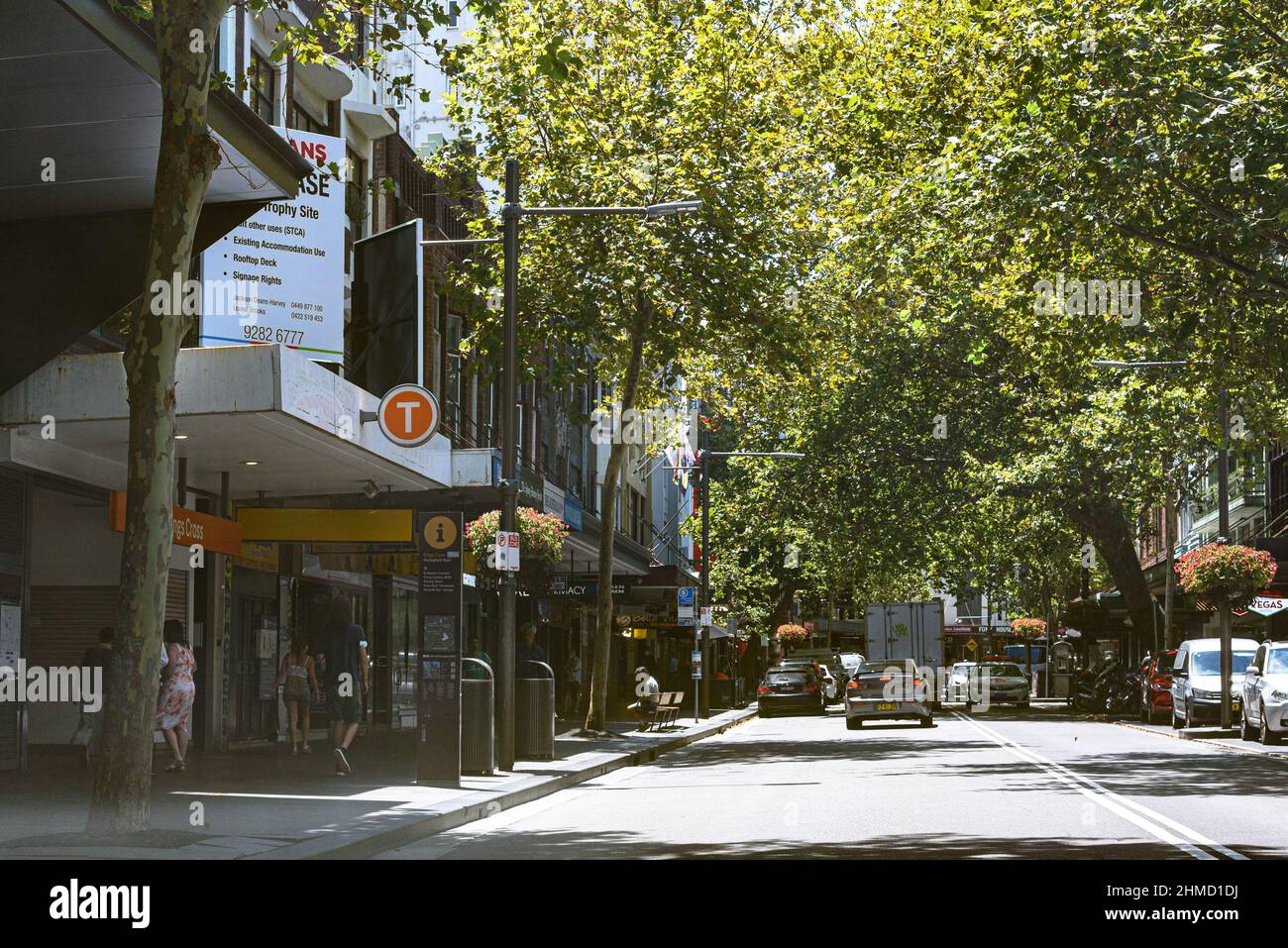 Darlinghurst Road with the Kings Cross train station in Sydney, New South Wales Stock Photo