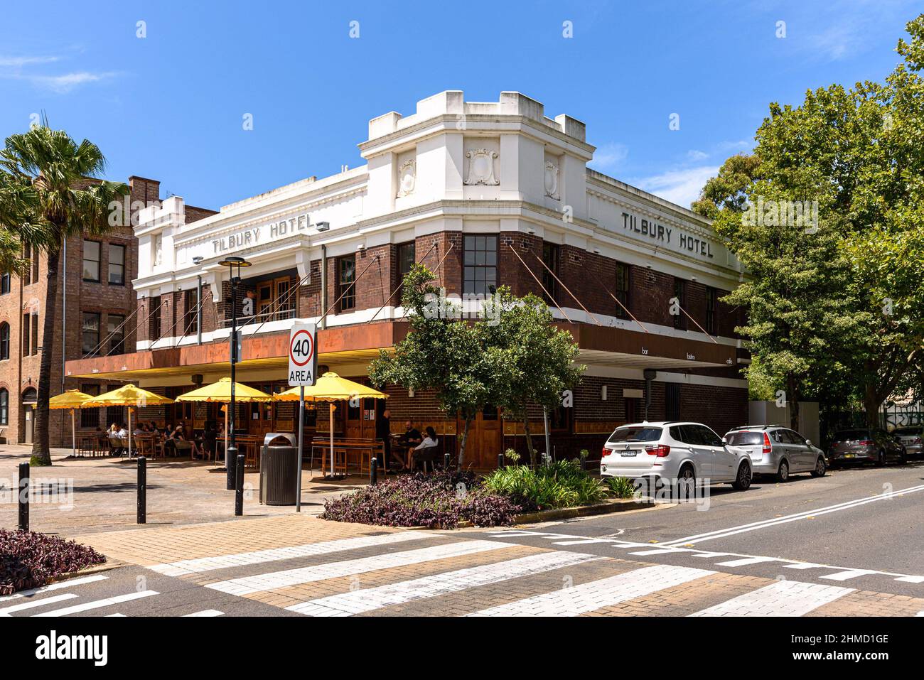 The Tilbury Hotel in Woolloomooloo, Sydney on a Saturday afternoon in the summer Stock Photo