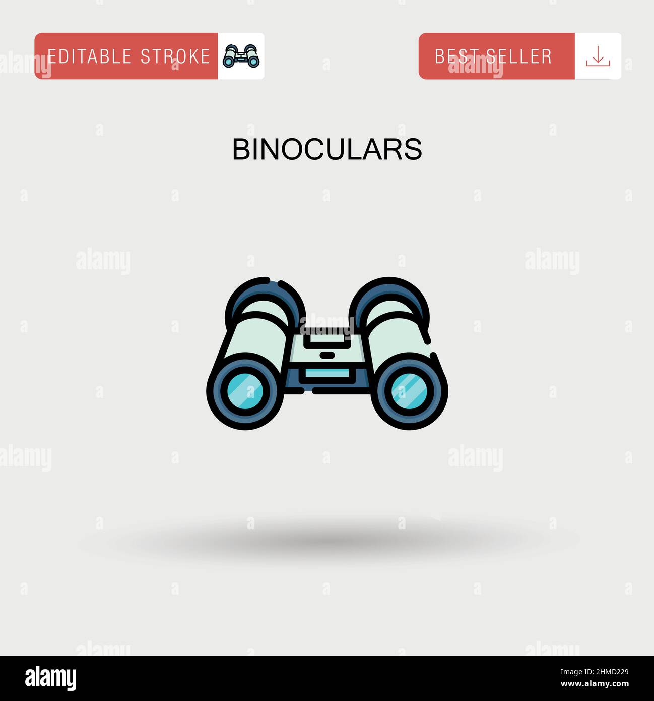 Binoculars Simple vector icon. Stock Vector
