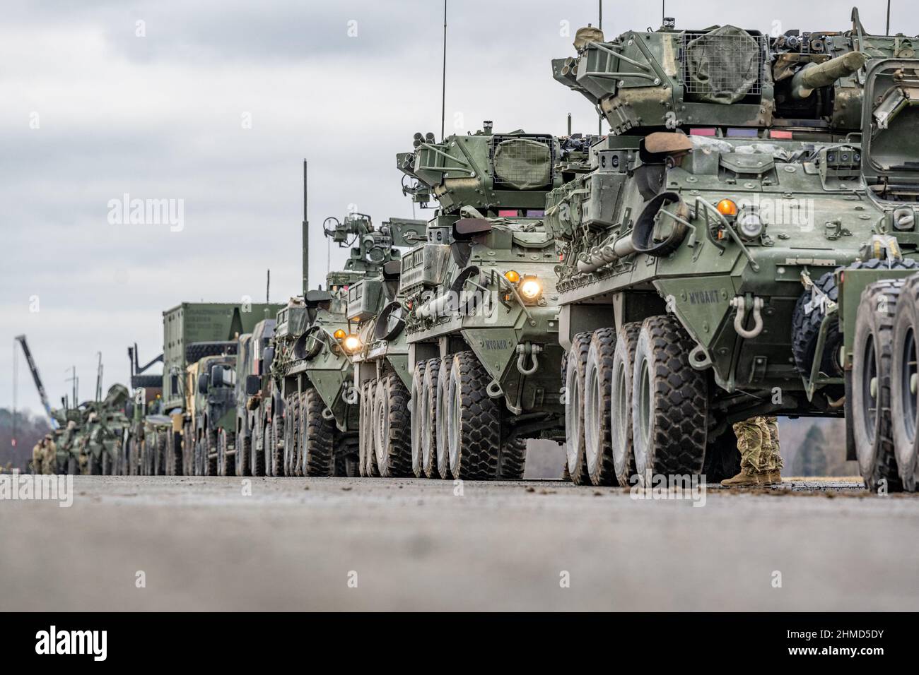 Vilseck, Germany. 09th Feb, 2022. Stryker wheeled tanks of the U.S ...