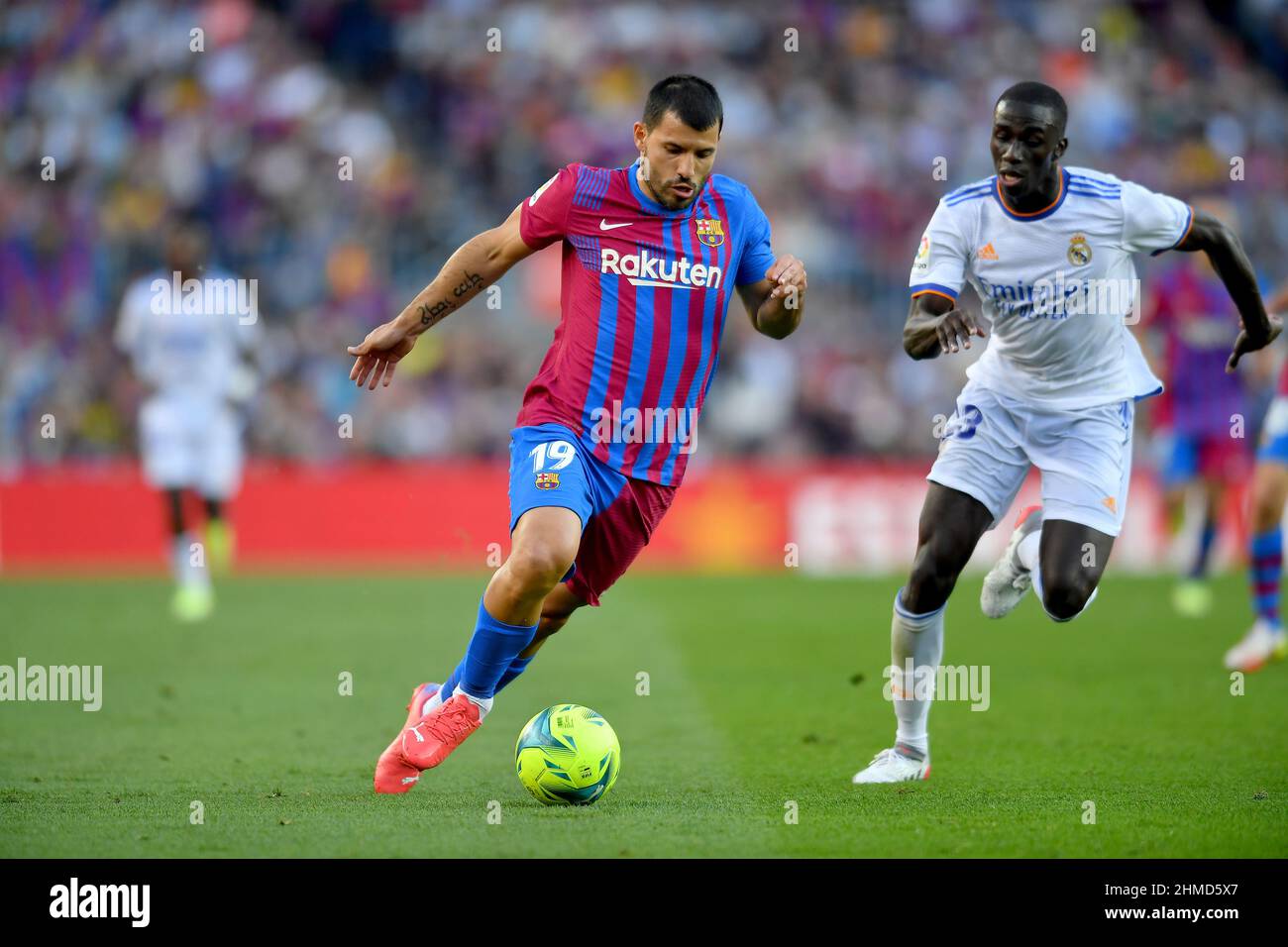Sergio Kun Agüero (19) of FC Barcelona during the tenth day of La Liga ...