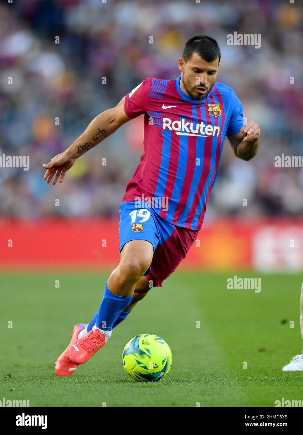 Sergio Kun Agüero (19) of FC Barcelona during the tenth day of La Liga ...