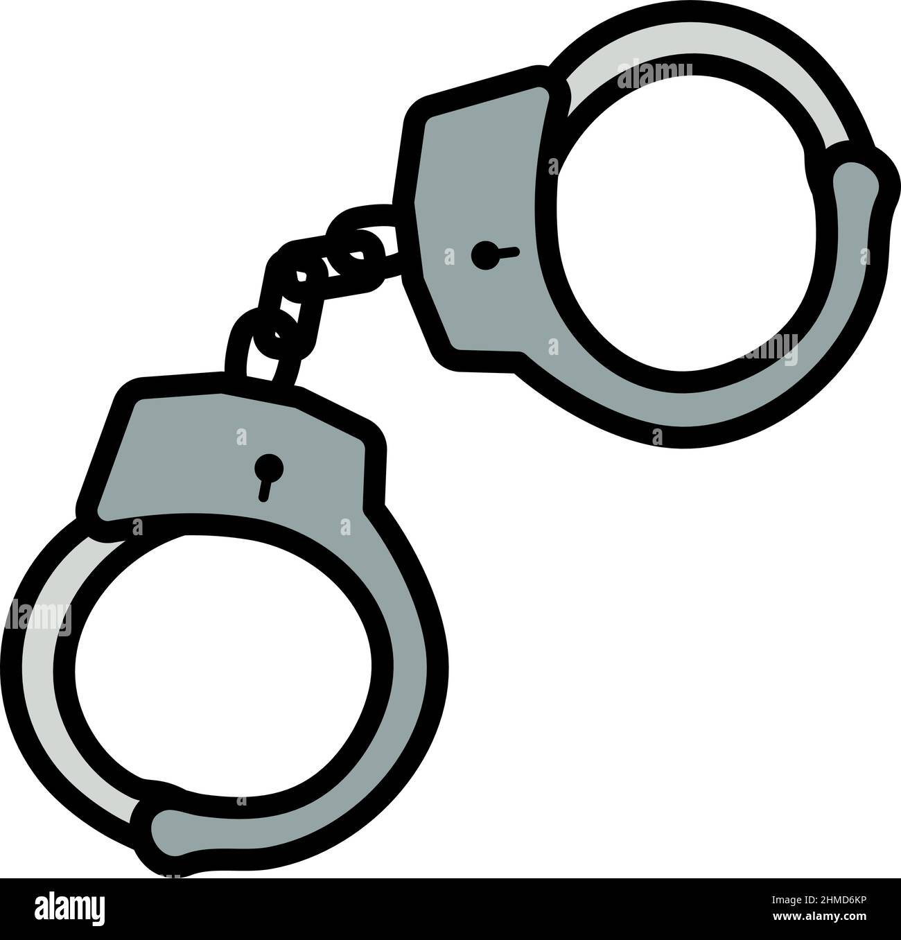 Handcuff Icon. Editable Bold Outline With Color Fill Design. Vector ...