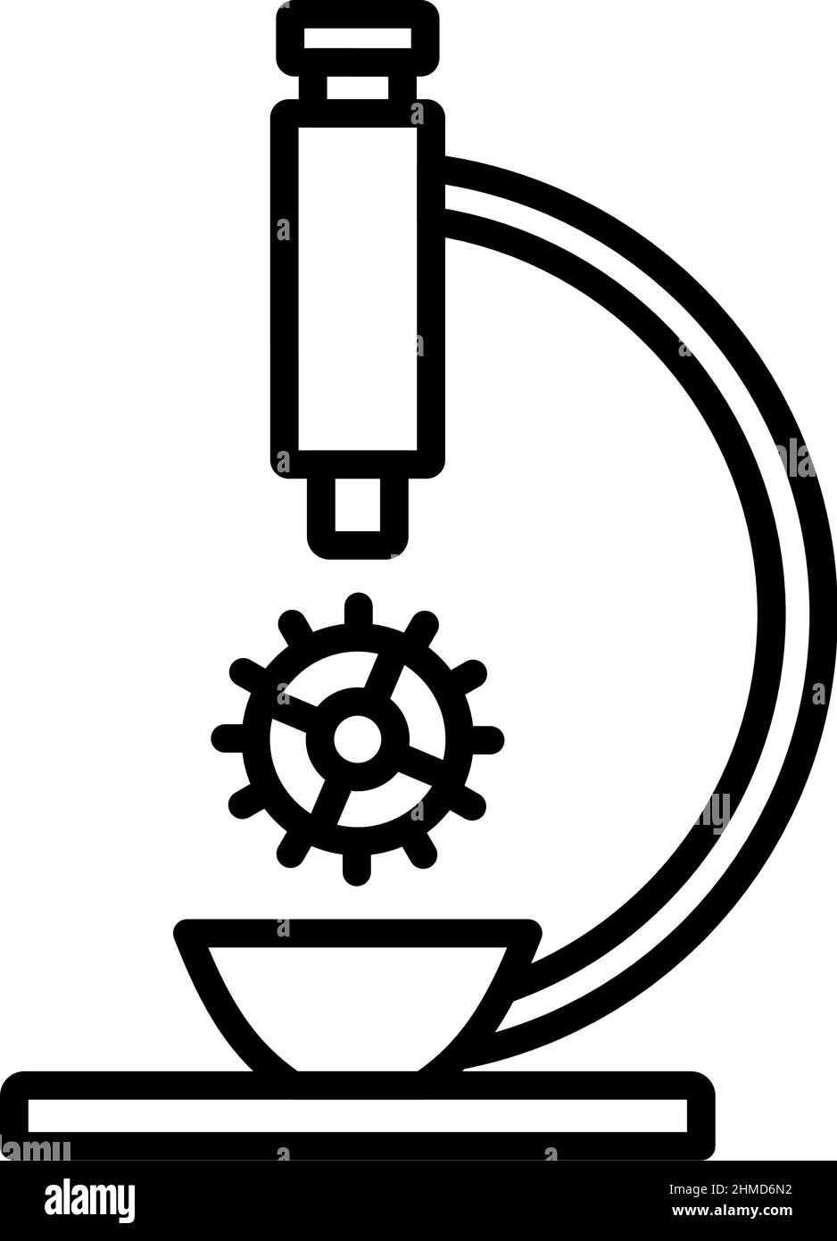 Research Icon. Bold outline design with editable stroke width. Vector ...