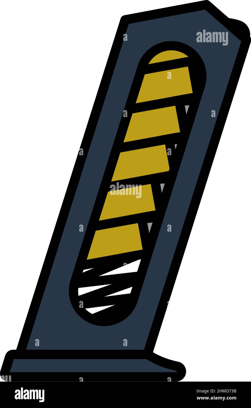 Gun Magazine Icon. Editable Bold Outline With Color Fill Design. Vector
