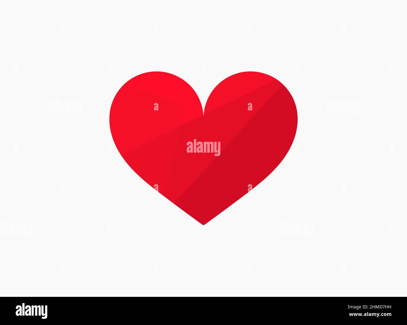 Heart icon symbol isolated on white background. Vector illustration ...