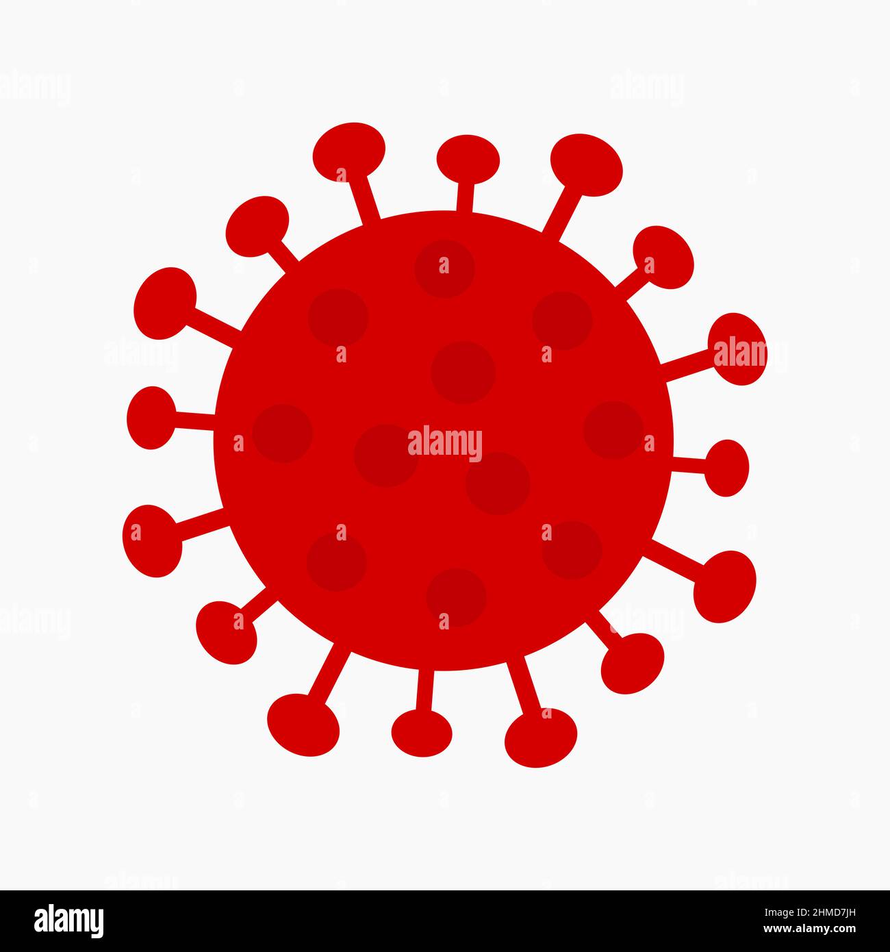 Coronavirus red symbol icon isolated. Vector illustration Stock Vector ...