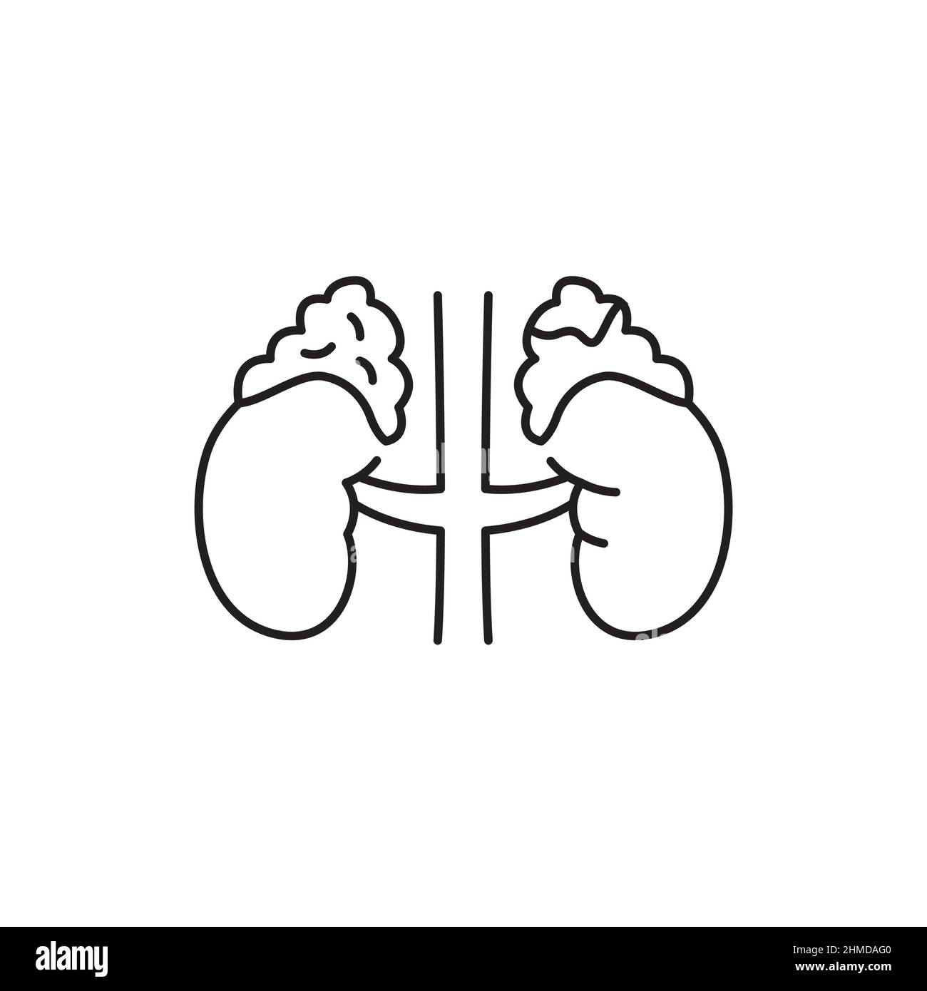 ?ushing cortisol syndrome color line icon. Human diseases. Pictogram for web page, mobile app, promo. Stock Vector
