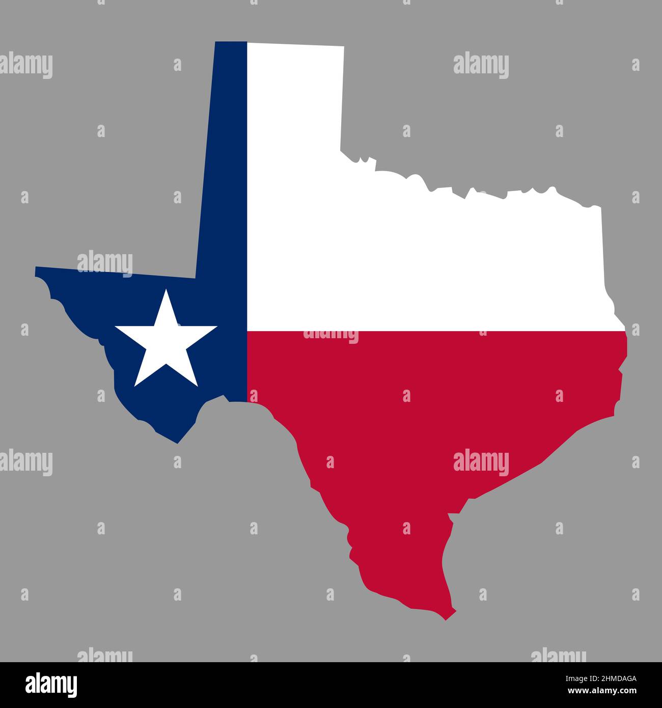 Vector map of Texas. High detailed illustration. Country of the United