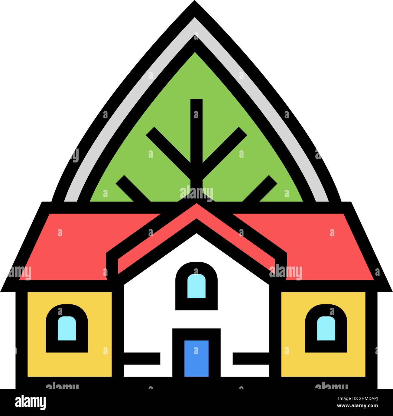greenhouse building color icon vector illustration Stock Vector Image ...