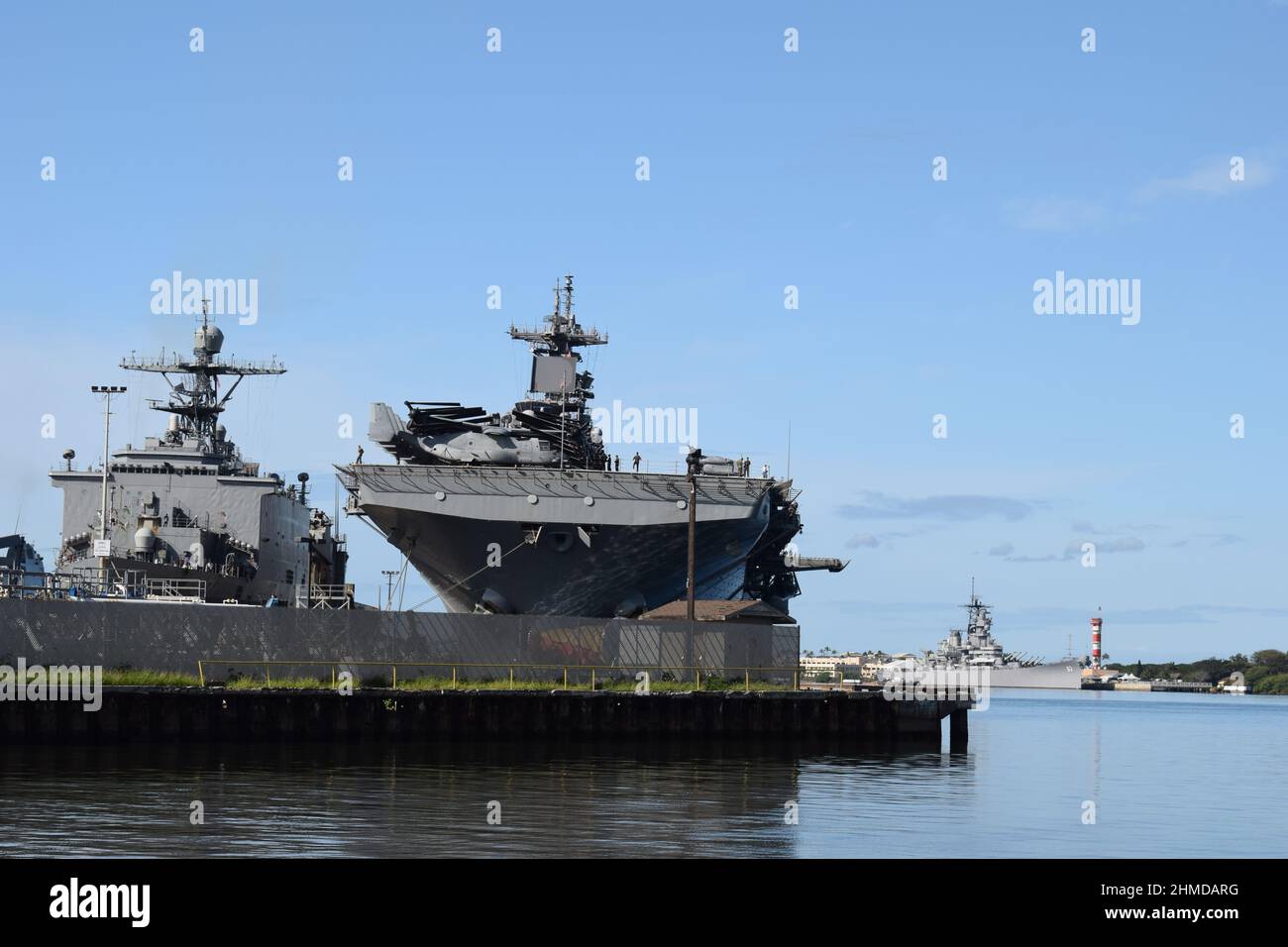 U.S. Navy warships Pearl Harbor, HI Stock Photo