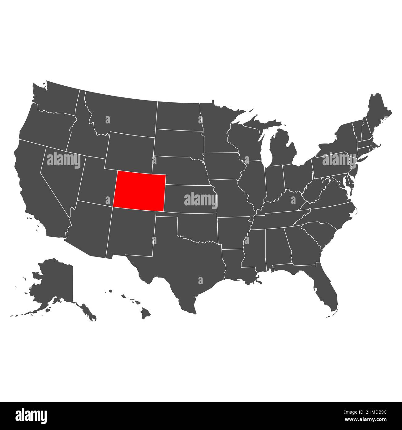 Vector Map Of Colorado High Detailed Illustration Country Of The Vector Map Of Colorado High Detailed Illustration Country Of The United States Of America Flat Style Vector Illustration 2HMDB9C