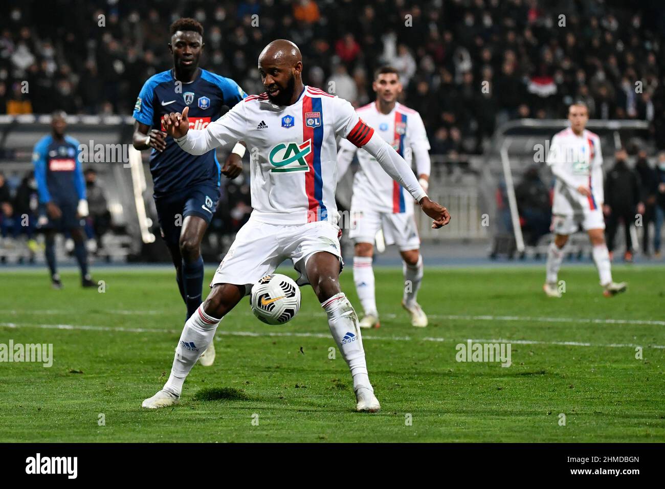 Paris FC - Olympique Lyonnais   Coupe de France, Round of 32 Moussa Dembele's goal during the round of 32 of the French Cup, at the Stade Charlety, be Stock Photo