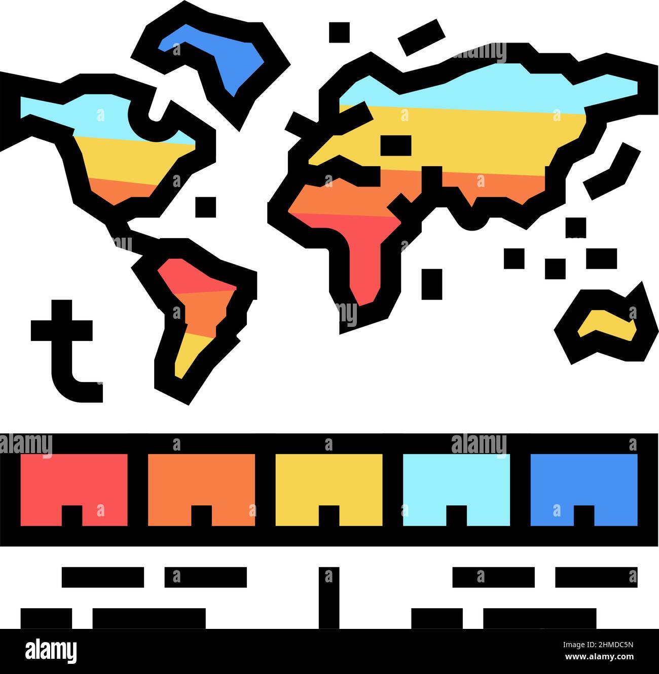 temperature globe color icon vector illustration Stock Vector Image ...