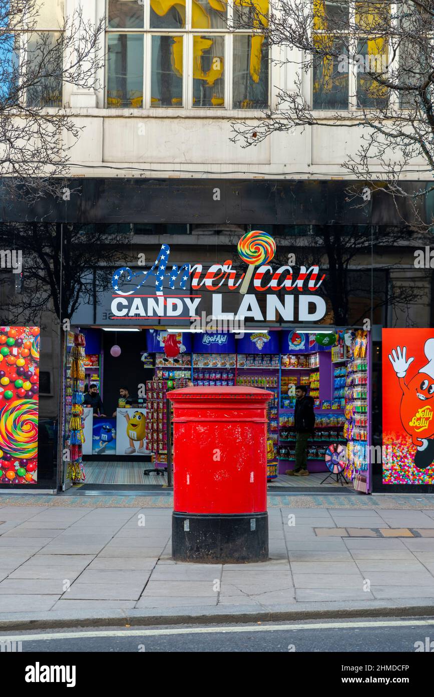 Oxford street american candy shops hires stock photography and images