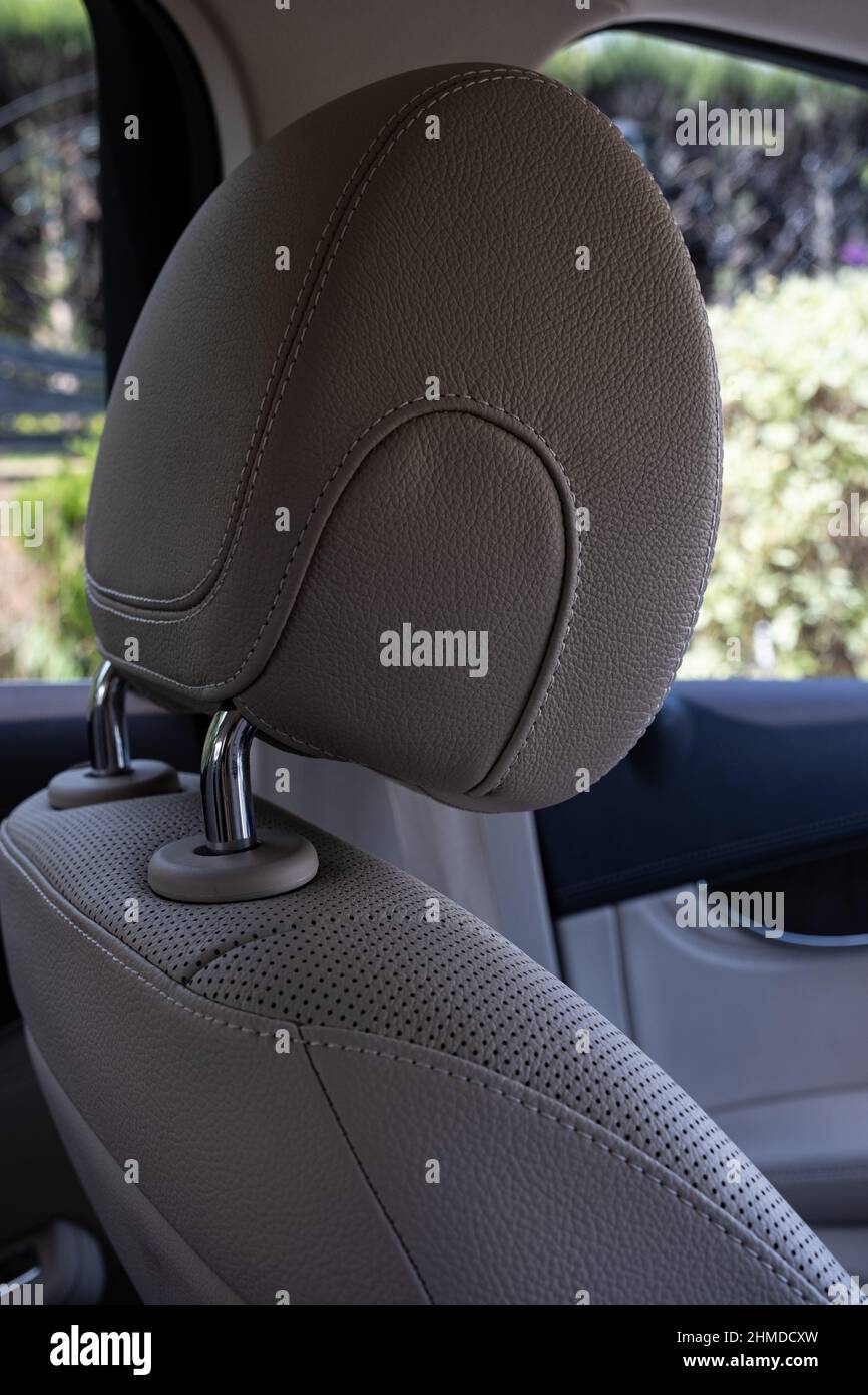 Beige perforated leather hi-res stock photography and images - Alamy