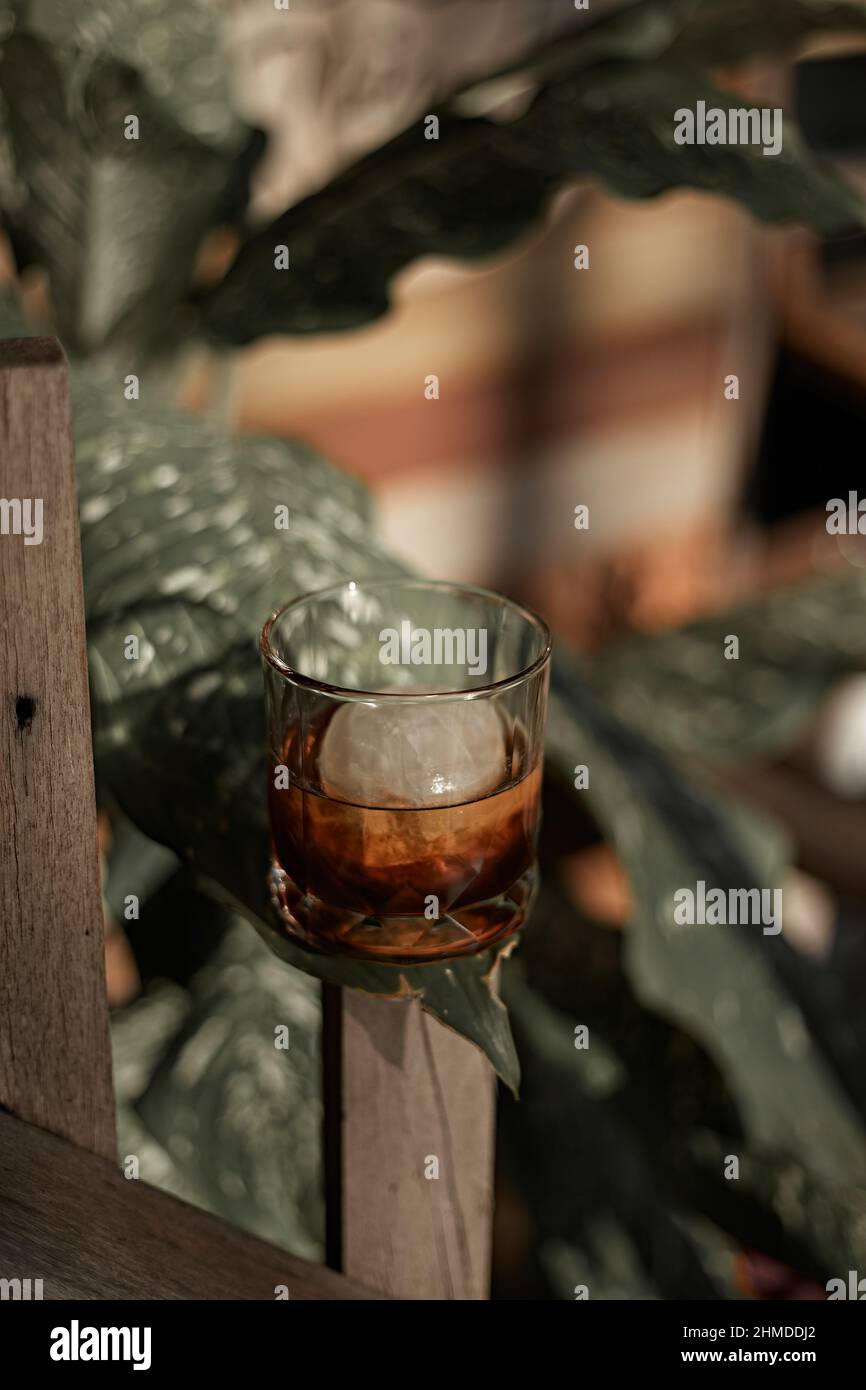 black drip coffee in glass cup Stock Photo Alamy