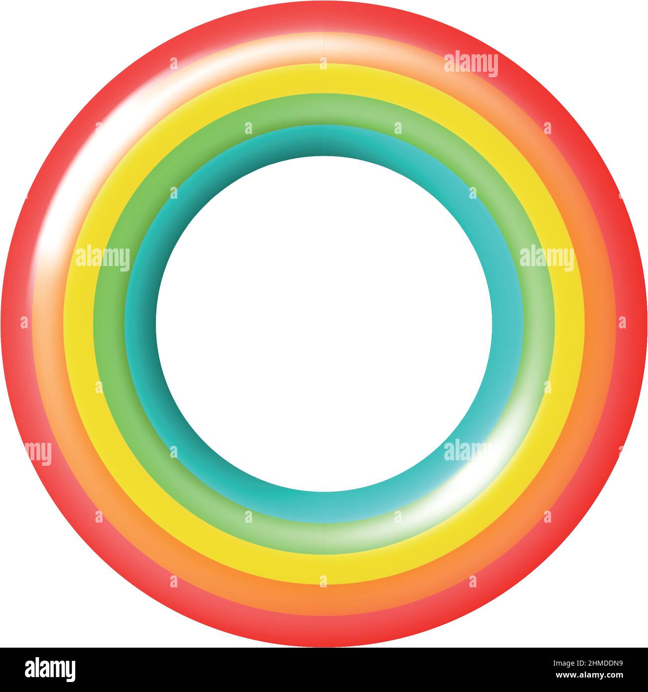 Rubber rainbow ring. Kid swim float circle Stock Vector Image & Art Alamy