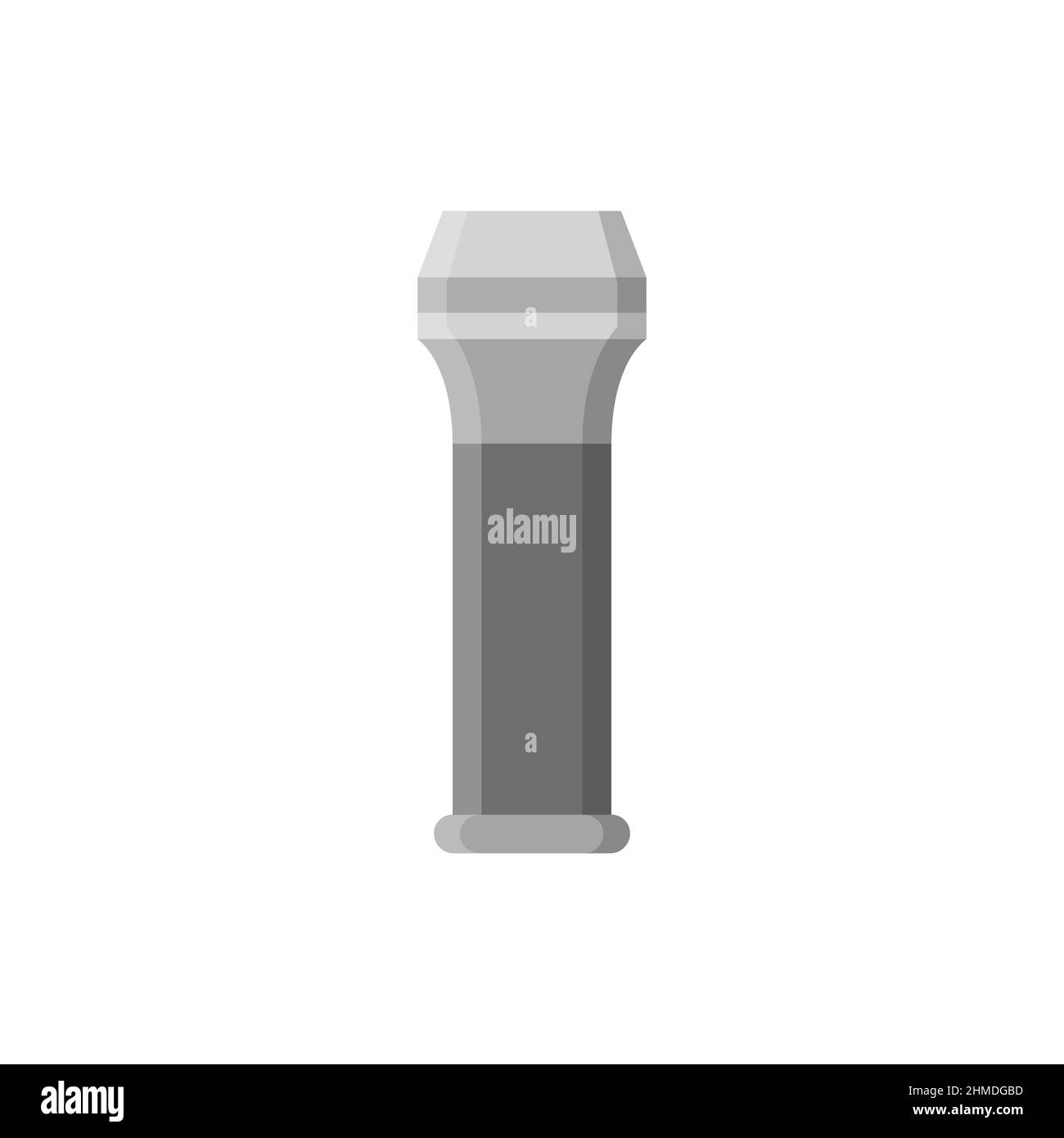 Flashlight vector illustration. Pocket light icon line art isolated on