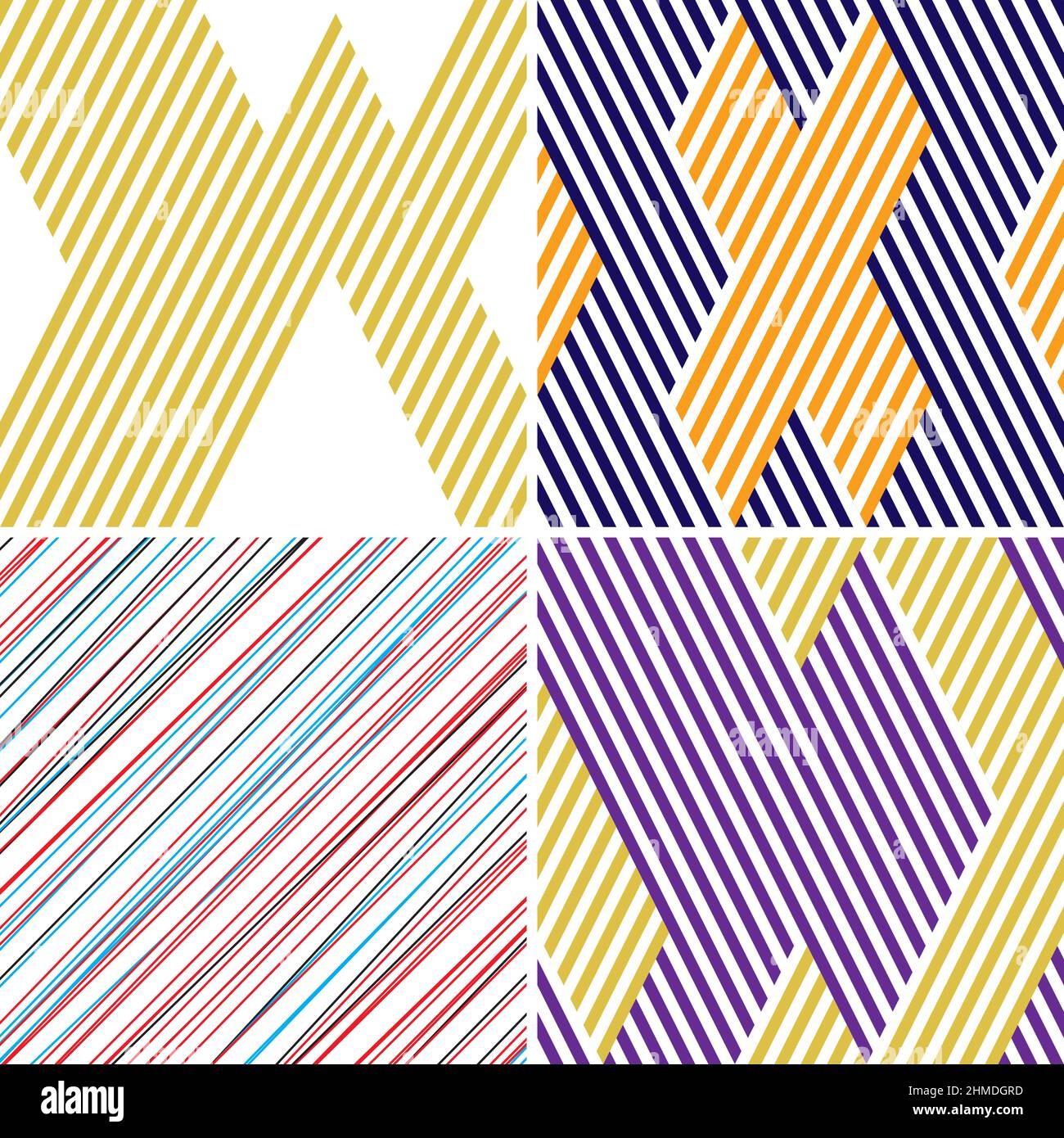 4 different vector patterns in the same package(eps). One pattern is paid and 3 are free (white dividing lines) Stock Vector