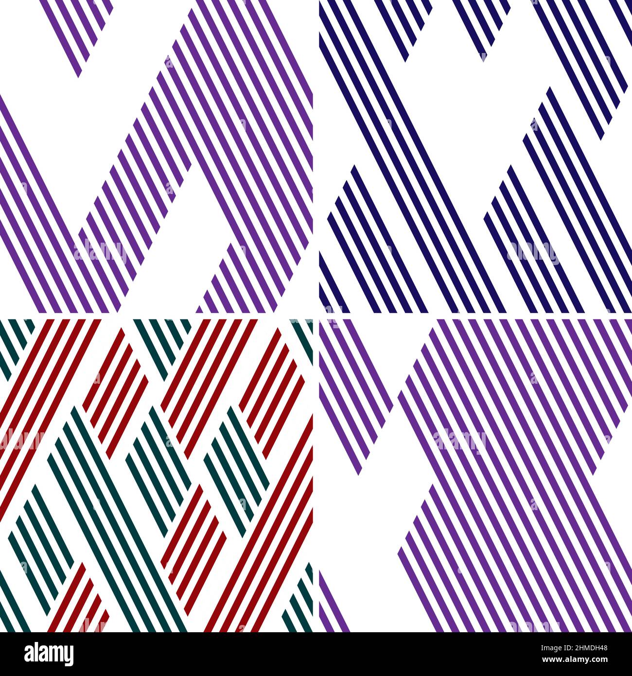 4 different vector patterns in the same package(eps). One pattern is paid and 3 are free (white dividing lines) Stock Vector