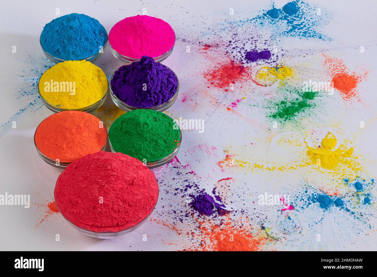 Dry Color powders for Holi Indian festival of colors Stock Photo - Alamy