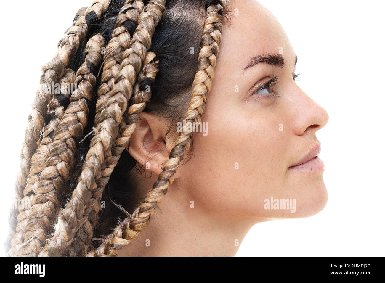 Girl With Blue Braids Stock Photo - Download Image Now - Braided