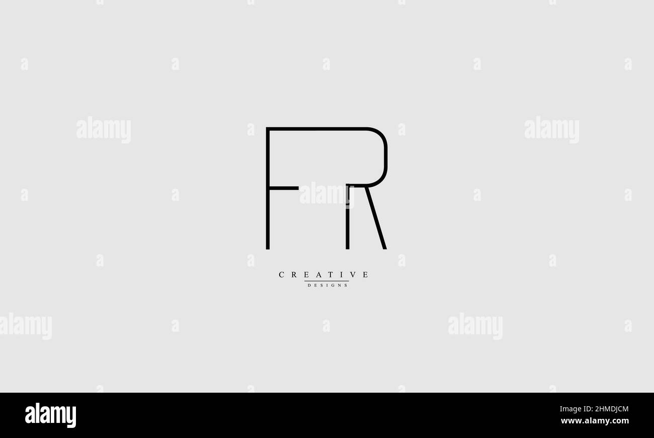 Initial F R Floral letter r Black and White Stock Photos & Images - Alamy
