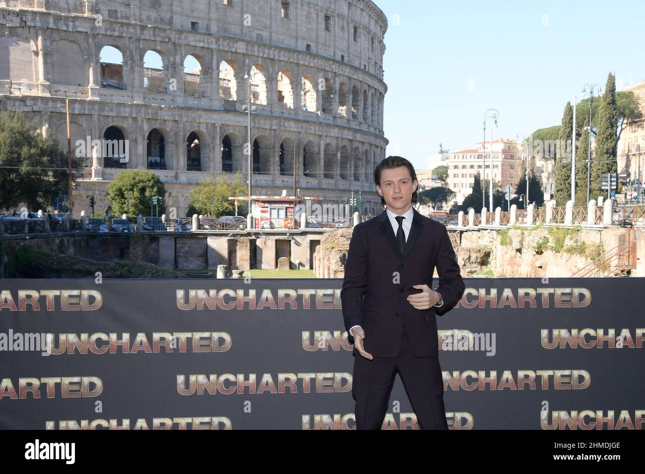 Tom Holland attends the photocall of the movie Uncharted at Palazzo Tom Holland attends the photocall of the movie Uncharted at Palazzo