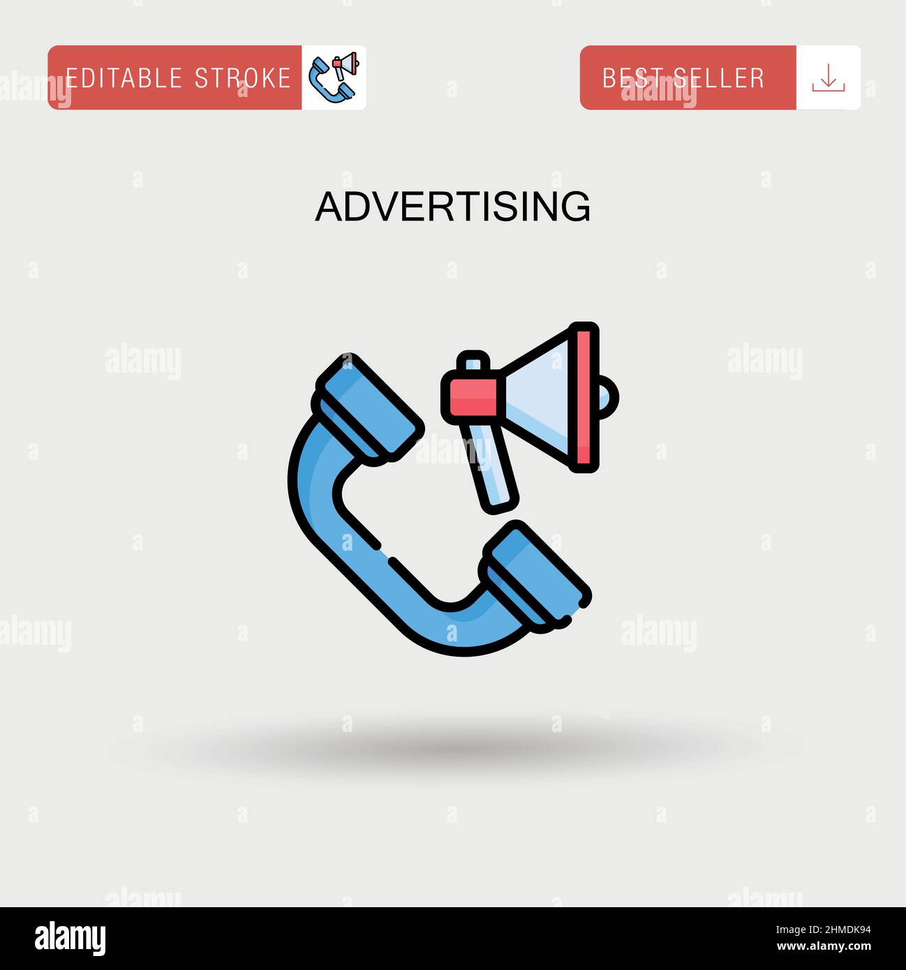 Advertising Simple vector icon Stock Vector Image & Art - Alamy