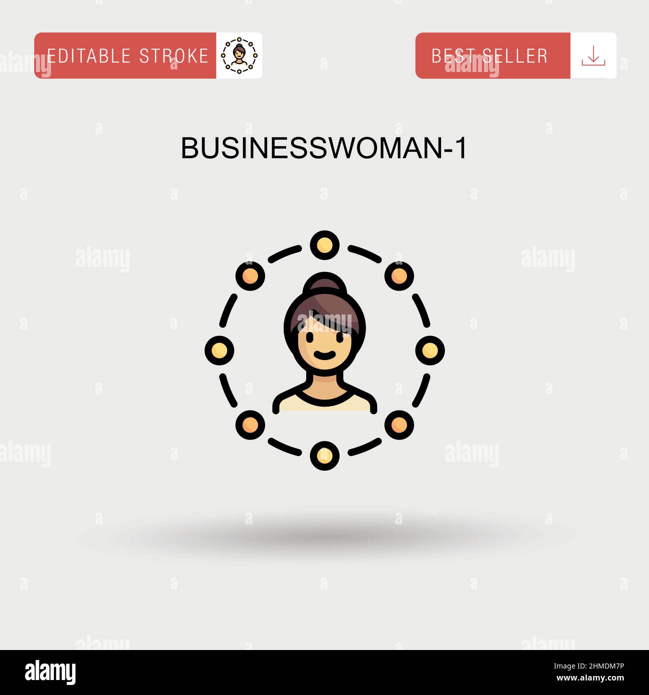 Businesswoman-1 Simple vector icon Stock Vector Image & Art - Alamy